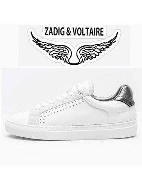 Zadig & Voltaire Leather White Sneakers
